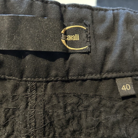 Just Cavalli Gold Label black pant jeans rhinestone gold embellished sz 40 Italy - Picture 9 of 16